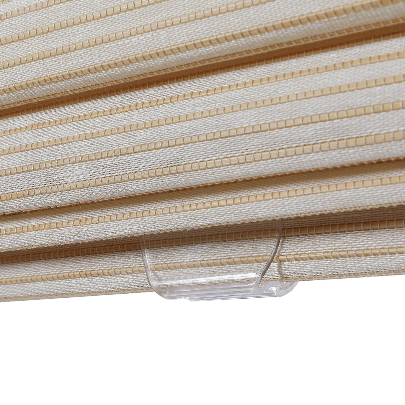 Natural Flax Bamboo Woven Shade - Khaki White