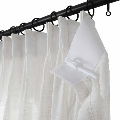 Flynn Airy Lightweight Sheer Curtain Pleated -TWOPAGES