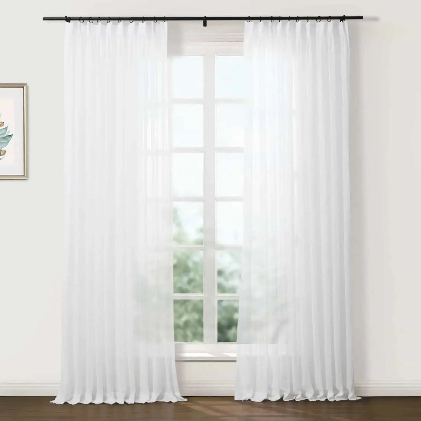 Flynn Airy Lightweight Sheer Curtain Pleated -TWOPAGES