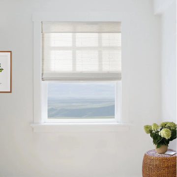 Natural Paper Bamboo Woven Shade - Marble White TWOPAGES CURTAINS