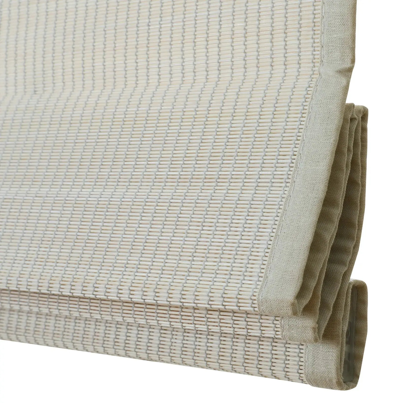 Sybil Bamboo Roman Shade - Birch White TWOPAGES CURTAINS