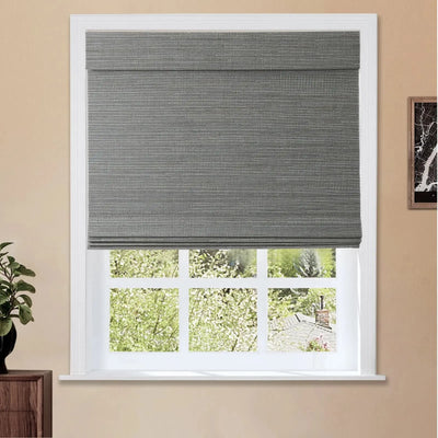 Natural Ramie Bamboo Woven Shade - Grey TWOPAGES CURTAINS