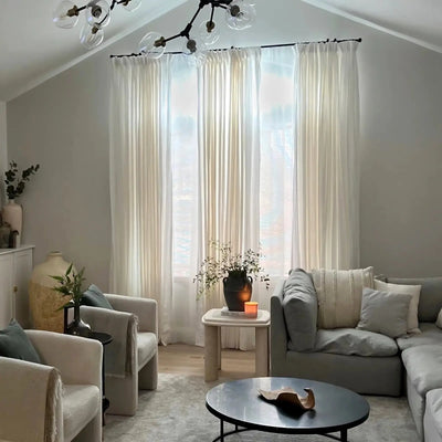 Doris 100% Linen Curtain Pleated -TWOPAGES