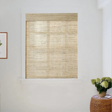 Natural Ramie Bamboo Woven Shade - Beige TWOPAGES CURTAINS