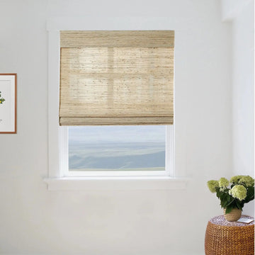 Natural Ramie Bamboo Woven Shade - Beige TWOPAGES CURTAINS