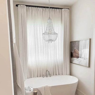 Jaylon Adjustable Double Curtain Rod with Rings -TWOPAGES