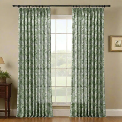 Holly Botanical Boho Drapery Pleated (52 inches Width Limit) -TWOPAGES