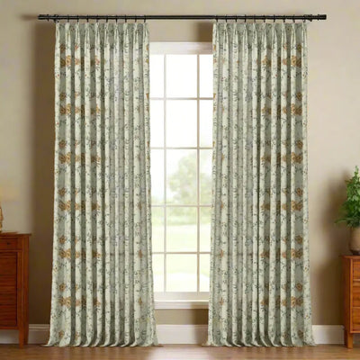 Holly Botanical Boho Drapery Pleated (52 inches Width Limit) -TWOPAGES