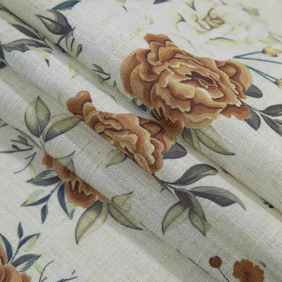 Holly Botanical Serenity Patterned Boho Curtains Pleated TWOPAGES