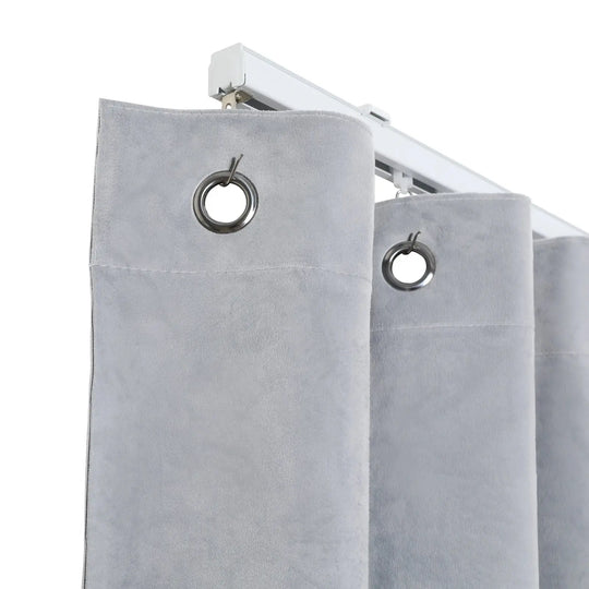 Gene 100% Blackout Soundproof Curtain Grommet with Track Kit -TWOPAGES