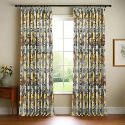 Holly Botanical Boho Drapery Pleated (52 inches Width Limit) -TWOPAGES