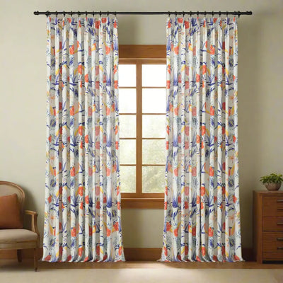Holly Botanical Boho Drapery Pleated (52 inches Width Limit) -TWOPAGES
