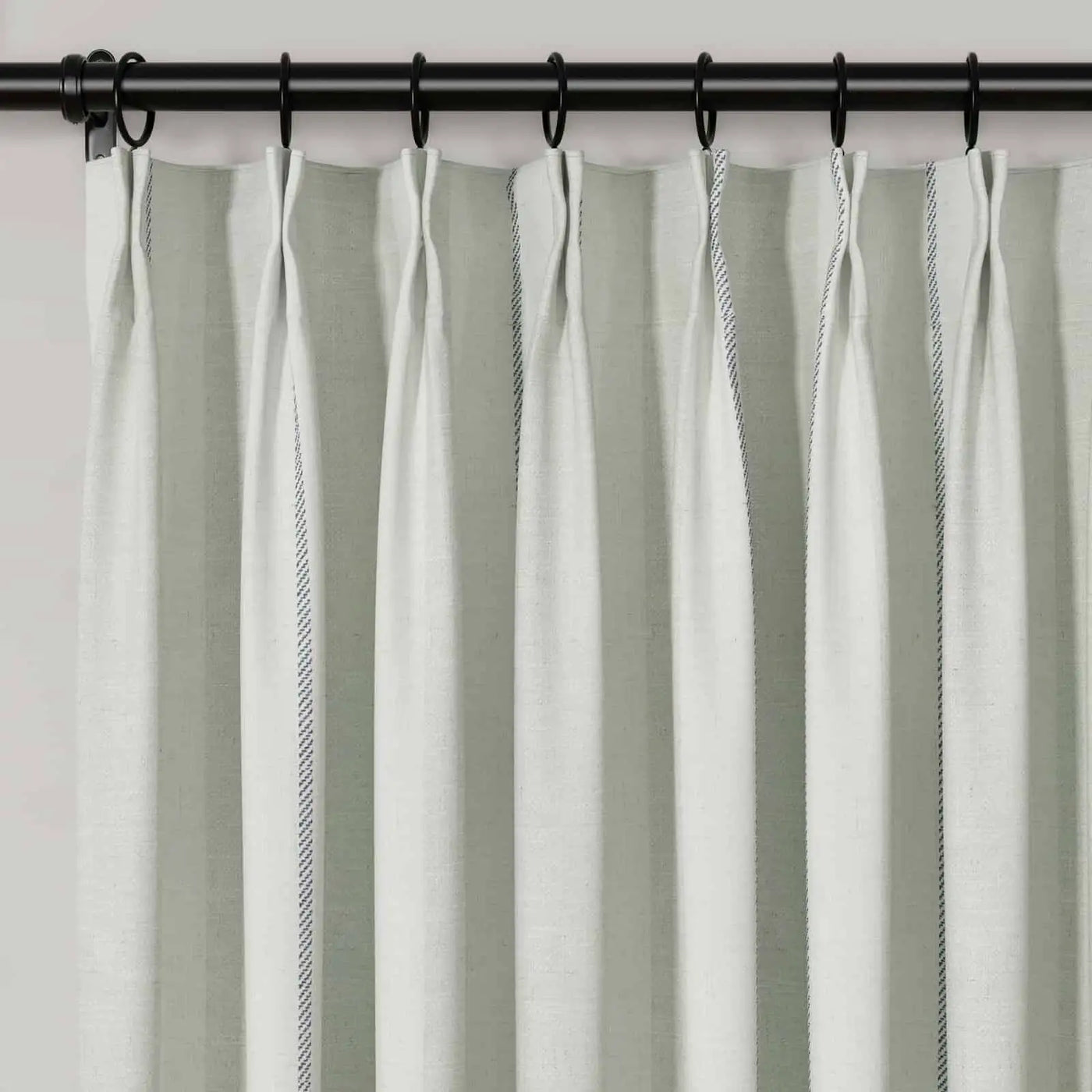 Holly Botanical Serenity Patterned Boho Curtains Pleated TWOPAGES