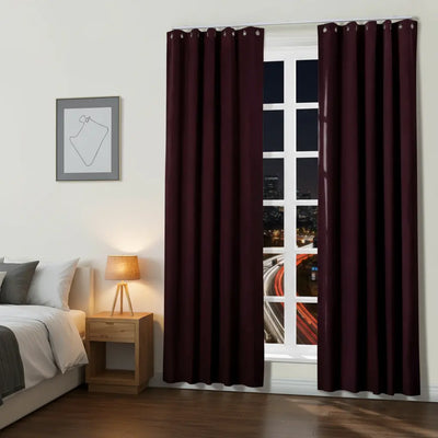 Gene 100% Blackout Soundproof Curtain Grommet with Track Kit- -TWOPAGES