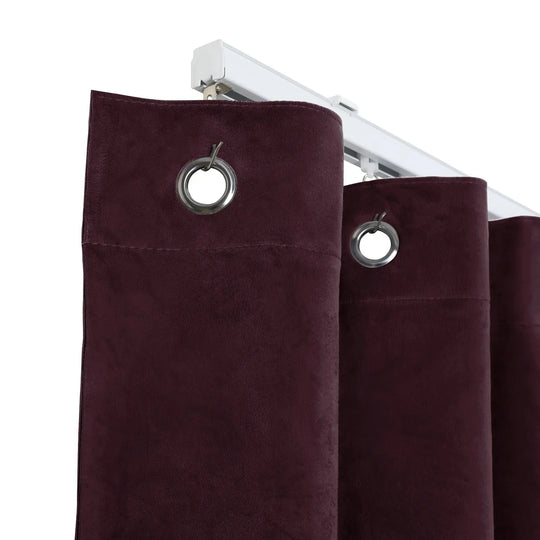 Gene 100% Blackout Soundproof Curtain Grommet with Track Kit -TWOPAGES