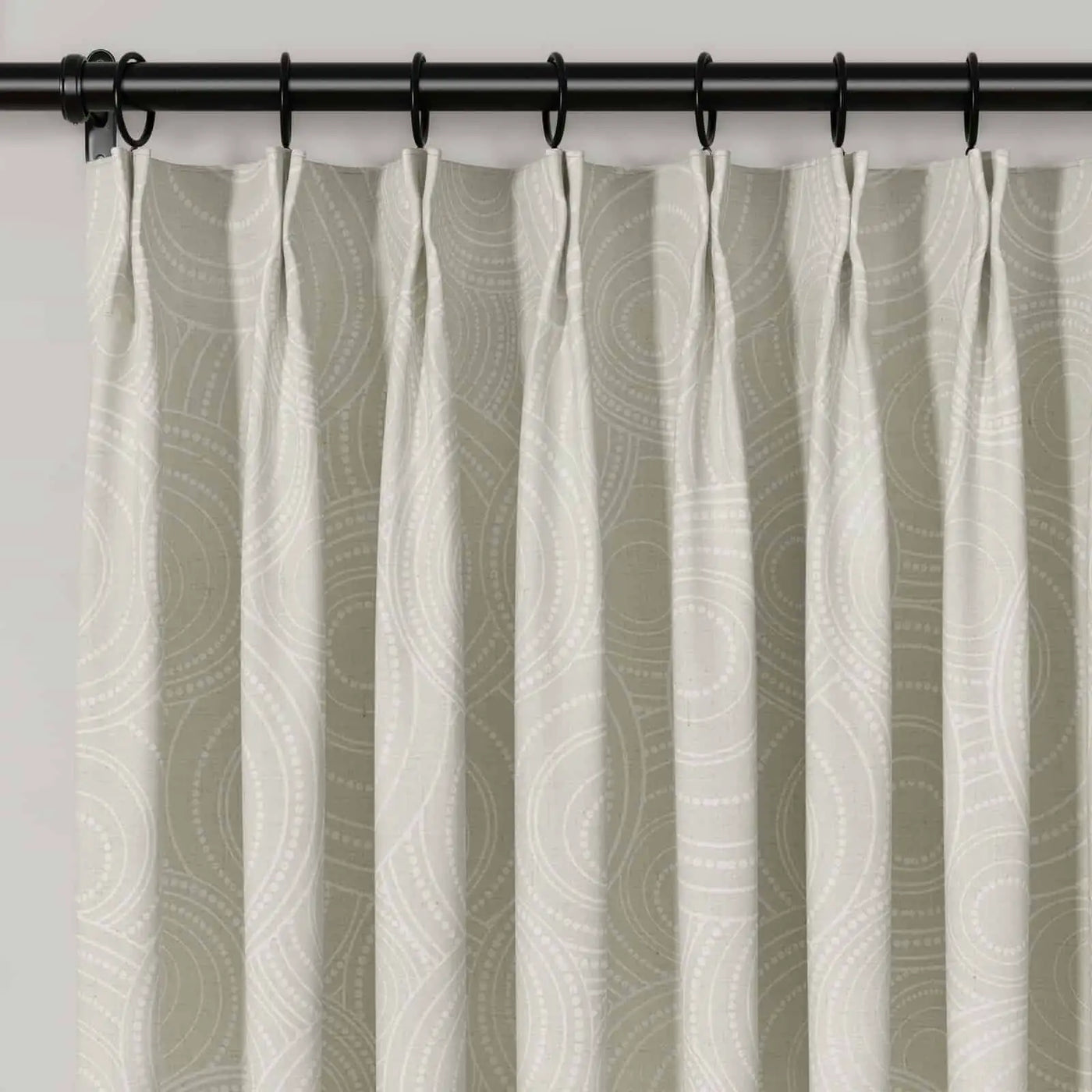 Holly Botanical Serenity Patterned Boho Curtains Pleated TWOPAGES