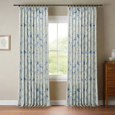 Holly Botanical Boho Drapery Pleated (52 inches Width Limit) -TWOPAGES