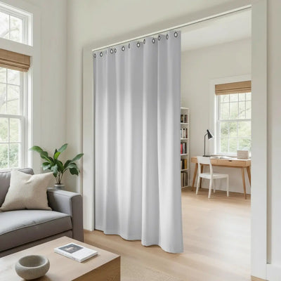 Atlanta Room Divider Blackout Curtain with Ceiling Track Kit- -TWOPAGES