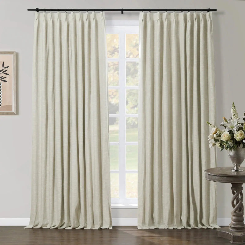 Jawara Luxury Linen Cotton Curtain Pleated- -TWOPAGES