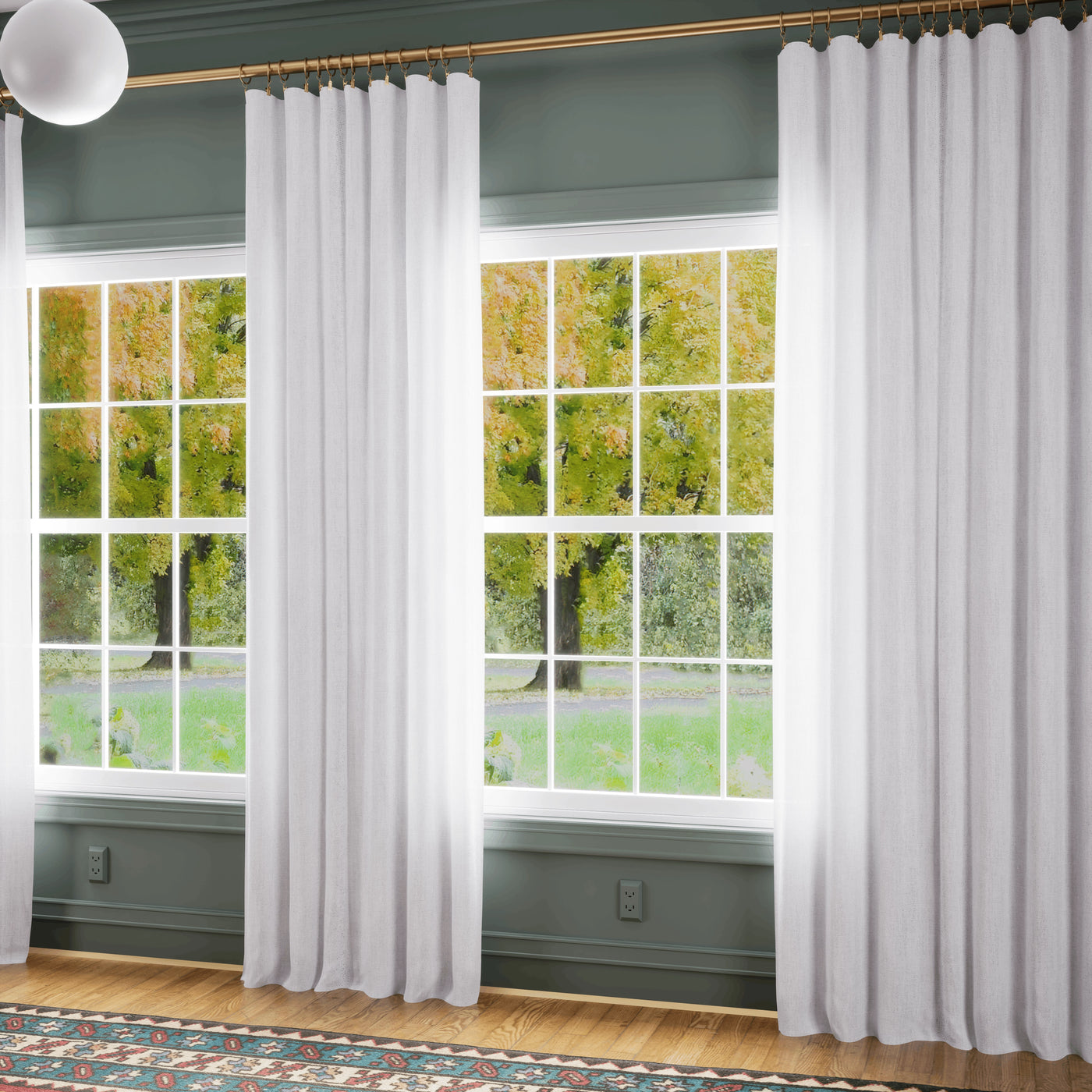 Premium Belgian Linen Flax Curtain Soft Top Patti