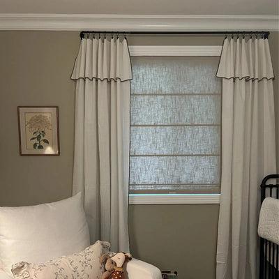 Custom Flat Fold Roman Shade Cordless -TWOPAGES