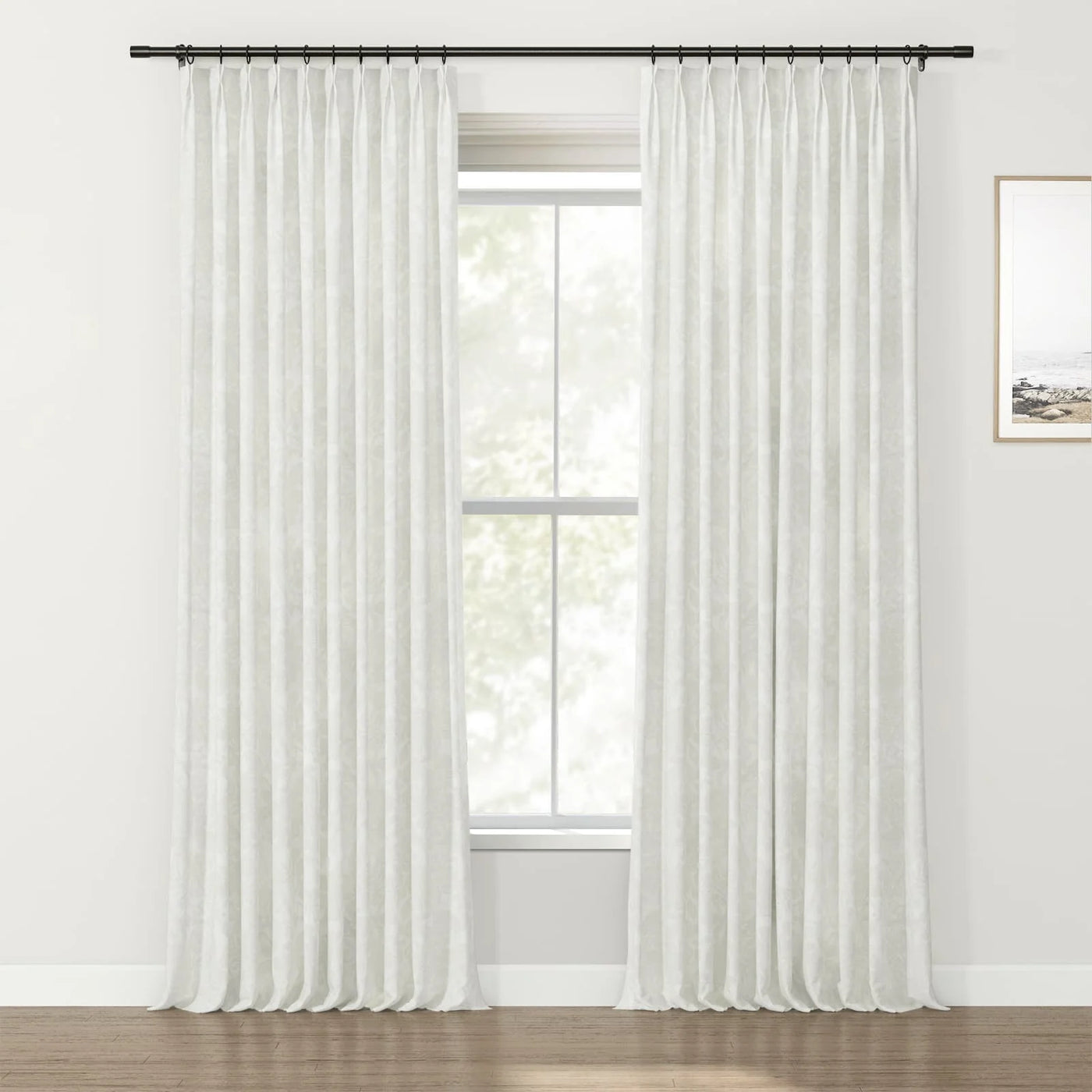 Lydia Garden Jacquard Curtain Pleated TWOPAGES