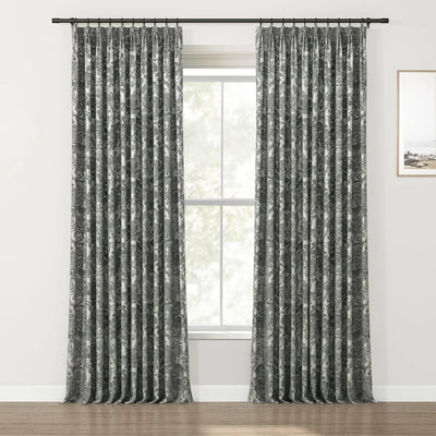 Lydia Garden Jacquard Curtain Pleated TWOPAGES