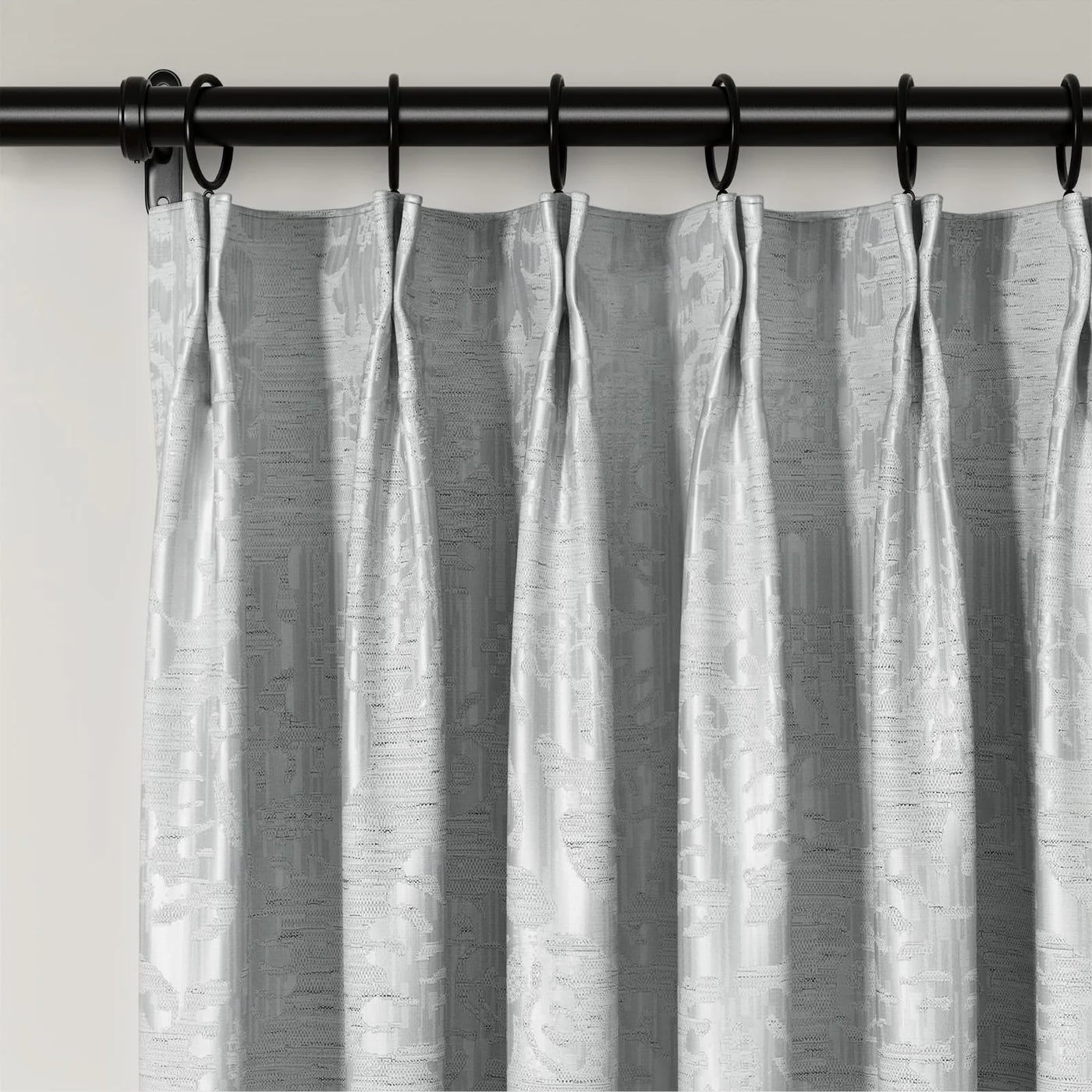 Lydia Vine Jacquard Curtain Pleated TWOPAGES