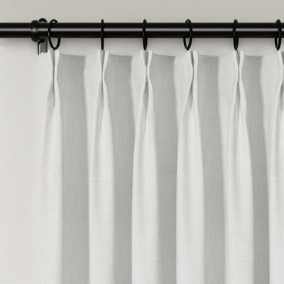 Lydia Solid Jacquard Curtain Pleated TWOPAGES