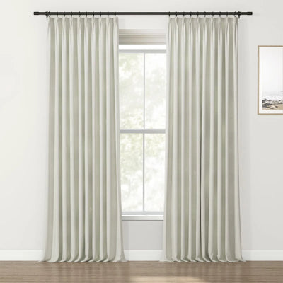 Lydia Grain Jacquard Curtain Pleated TWOPAGES