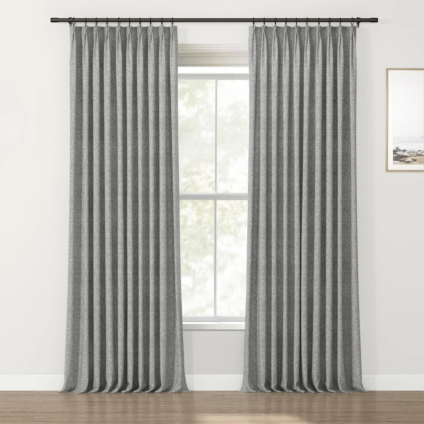 Lydia Grain Jacquard Curtain Pleated TWOPAGES