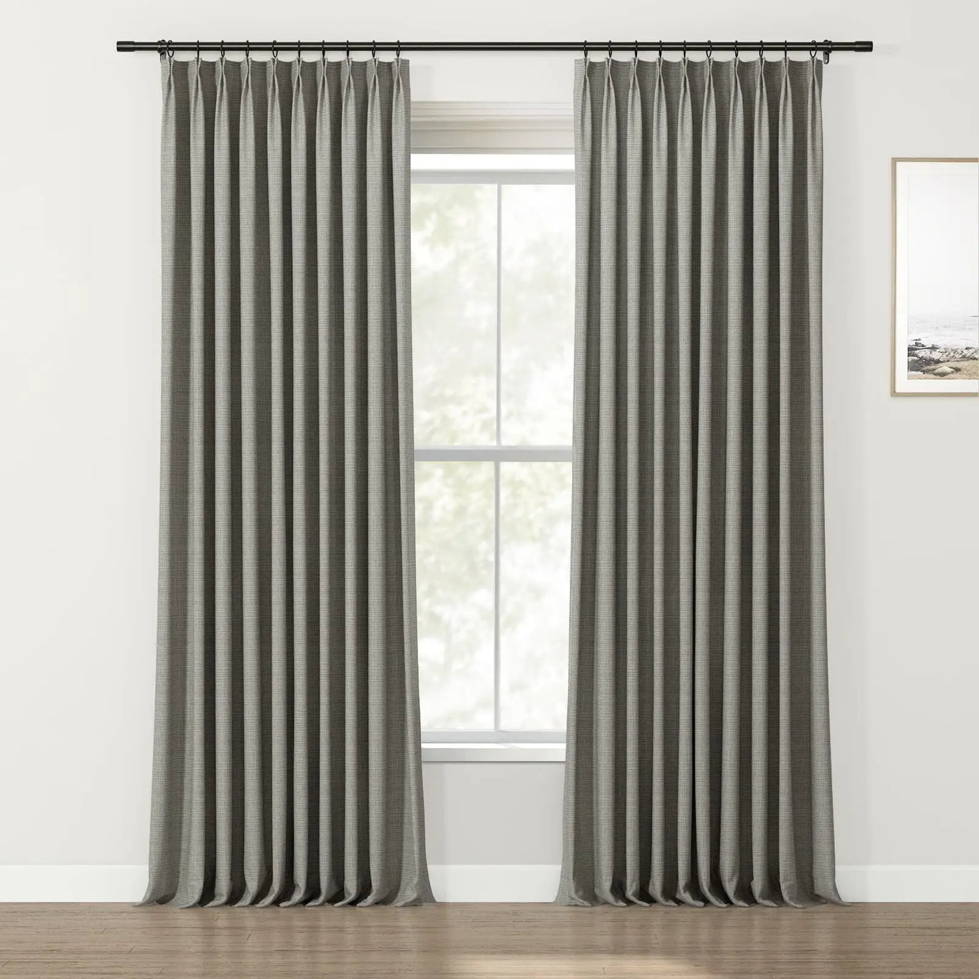 Lydia Mesh Jacquard Curtain Pleated TWOPAGES