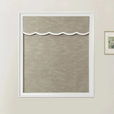 Jawara Linen Cotton Valanced Day Night Roman Shade Cord Lift -TWOPAGES