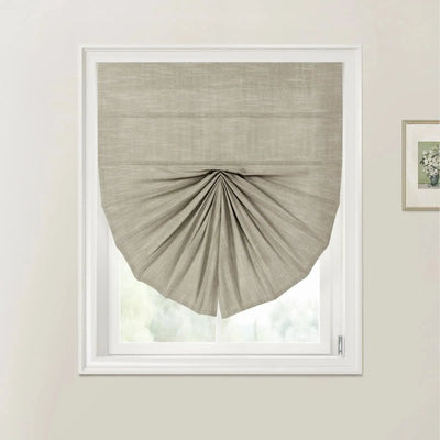 Custom Fan Roman Shades Cord Lift -TWOPAGES
