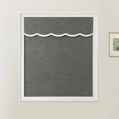 Jawara Linen Cotton Valanced Day Night Roman Shade Cord Lift -TWOPAGES