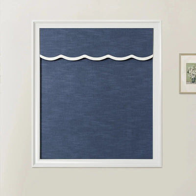 Jawara Linen Cotton Valanced Day Night Roman Shade Cord Lift -TWOPAGES