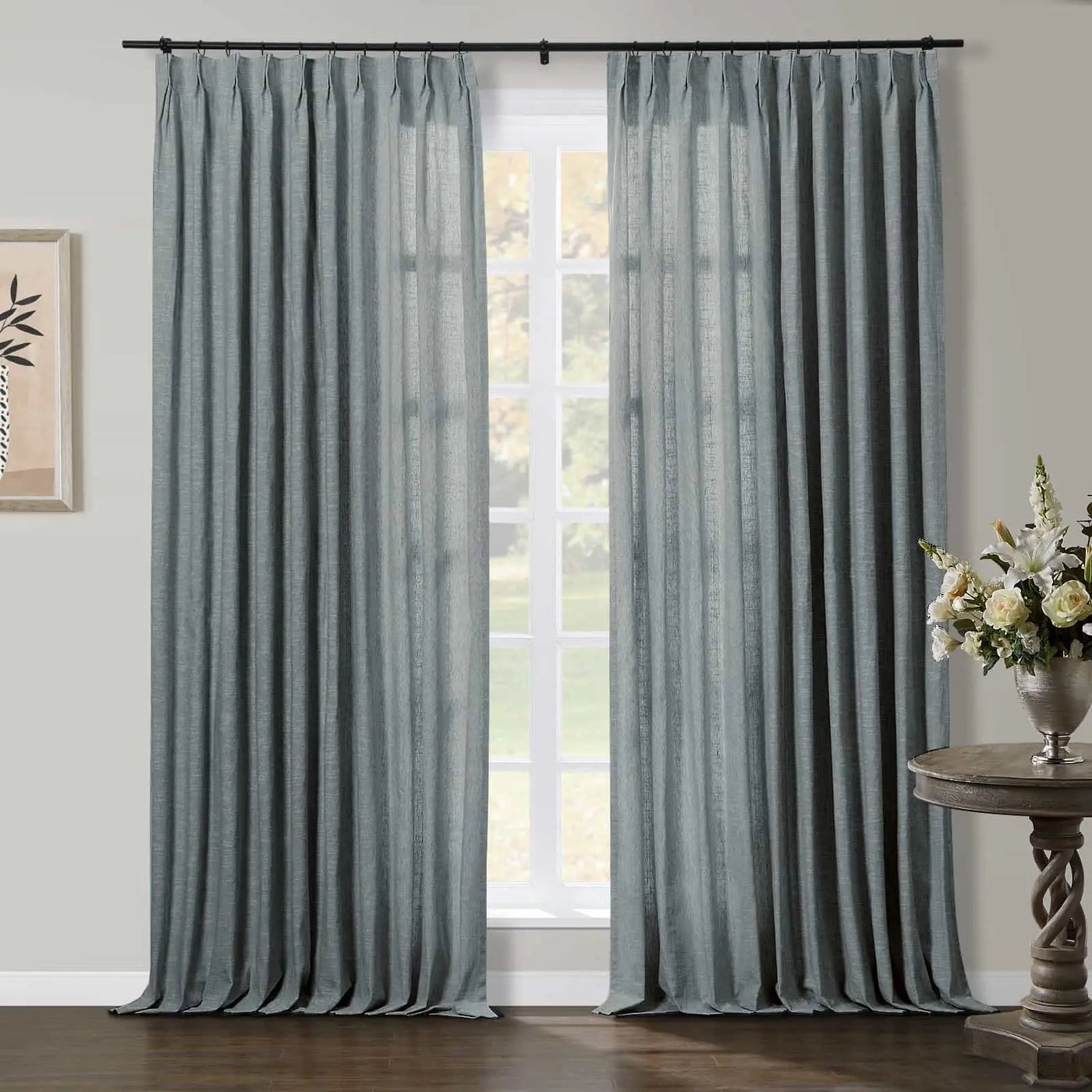 Jawara Luxury Linen Cotton Curtain Pleated -TWOPAGES