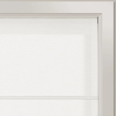 Jawara Linen Cotton Front Slat Roman Shade Cordless