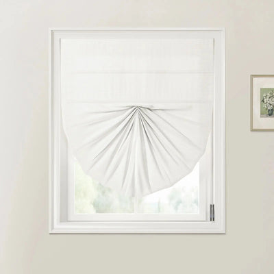 Custom Fan Roman Shades Cord Lift -TWOPAGES