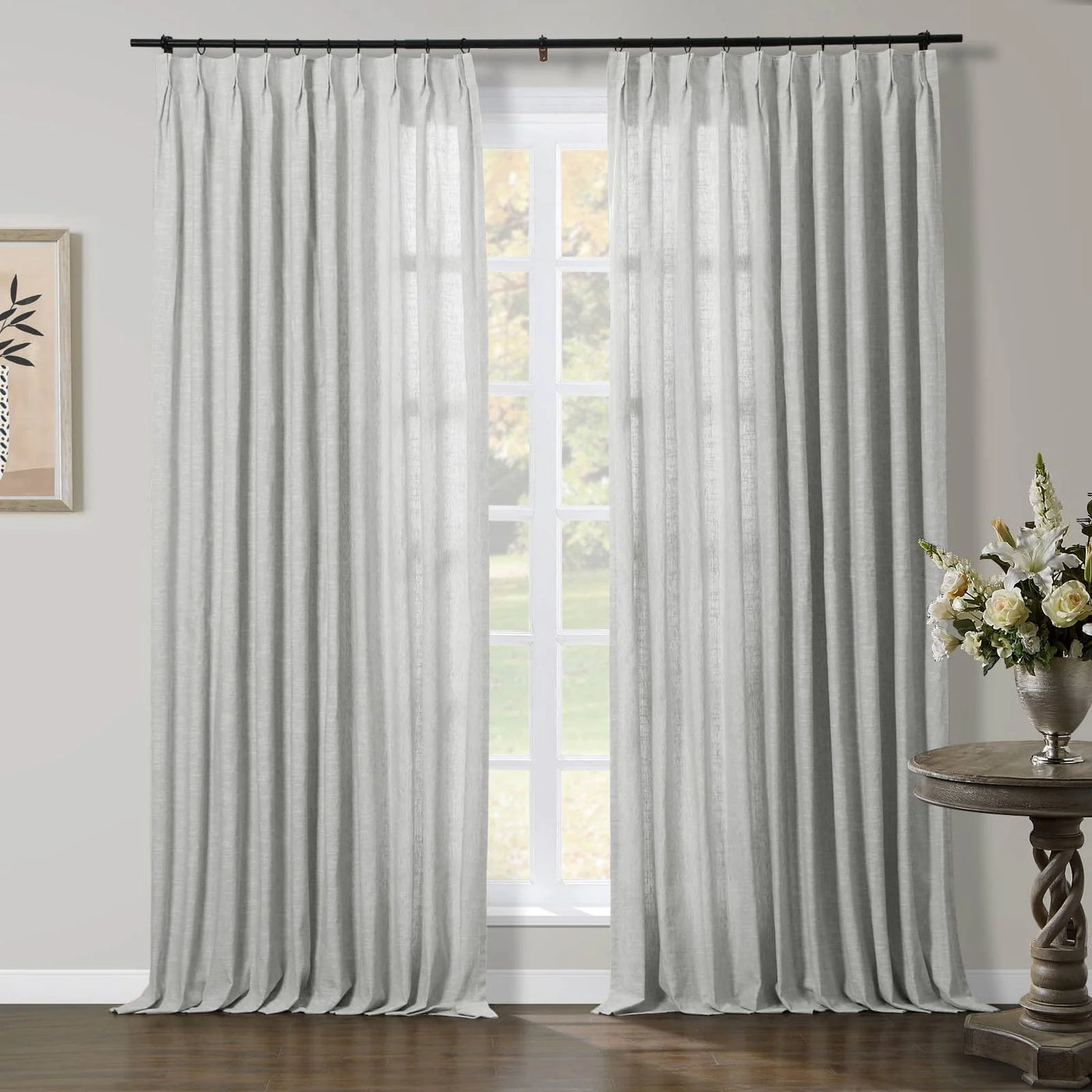 Jawara Luxury Linen Cotton Curtain Pleated -TWOPAGES