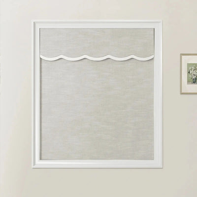 Jawara Linen Cotton Valanced Day Night Roman Shade Cord Lift -TWOPAGES