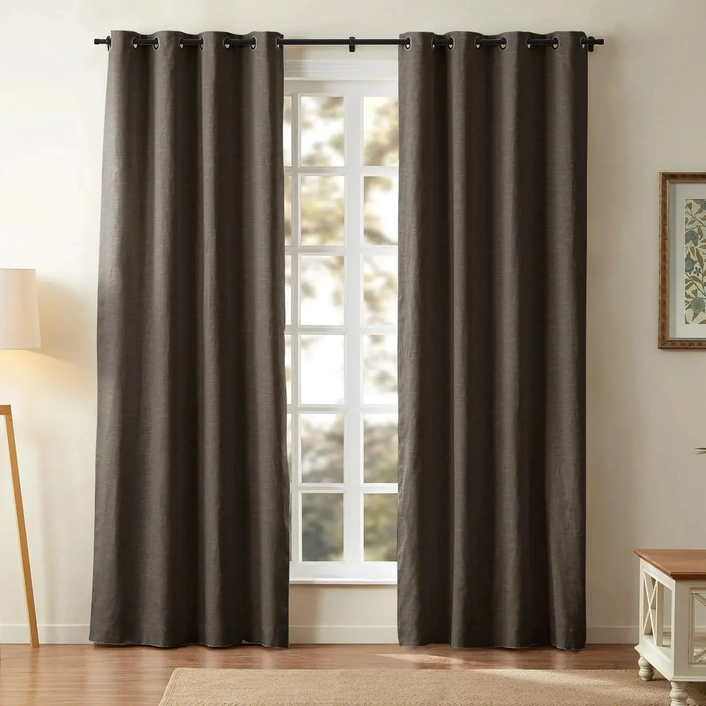 Jawara Luxury Linen Cotton Curtain Grommet -TWOPAGES