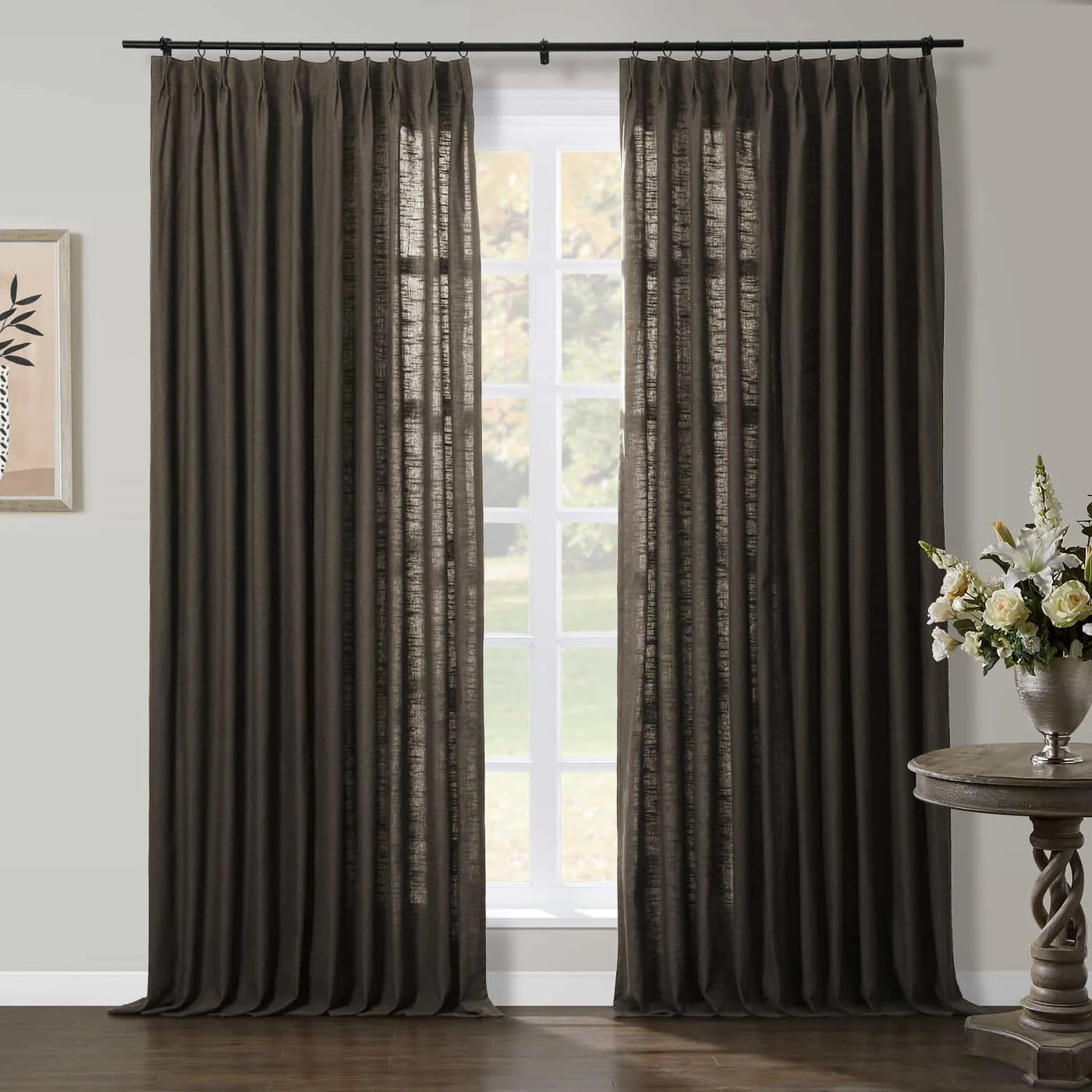 Jawara Luxury Linen Cotton Curtain Pleated -TWOPAGES