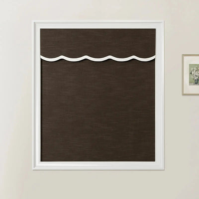 Jawara Linen Cotton Valanced Day Night Roman Shade Cord Lift -TWOPAGES