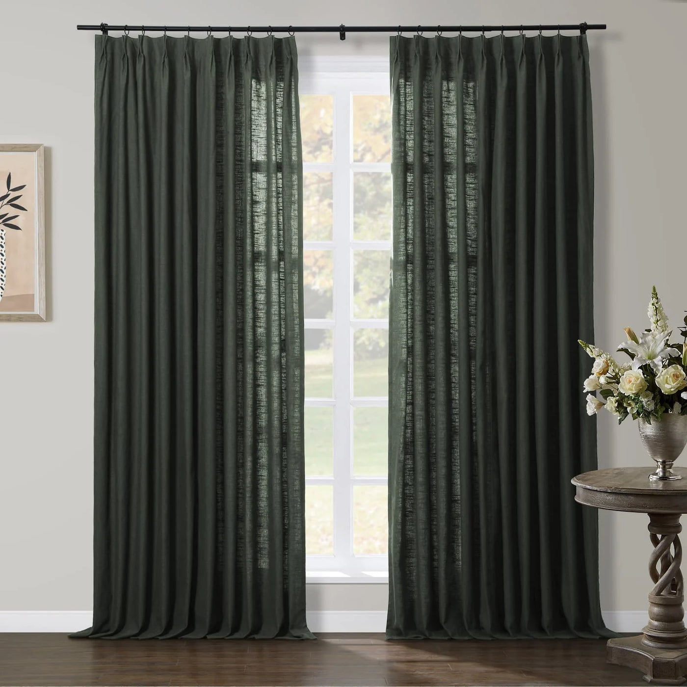 Jawara Luxury Linen Cotton Curtain Pleated -TWOPAGES