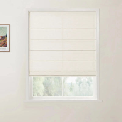 Custom Front Slat Roman Shade Cordless -TWOPAGES