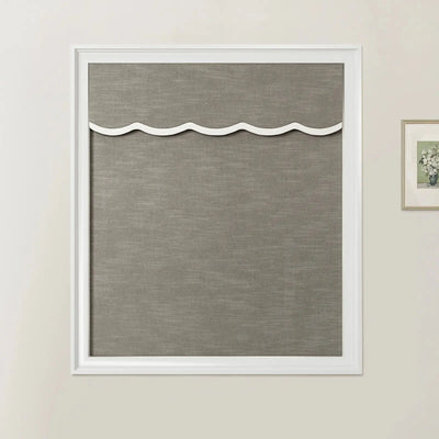 Jawara Linen Cotton Valanced Day Night Roman Shade Cord Lift -TWOPAGES