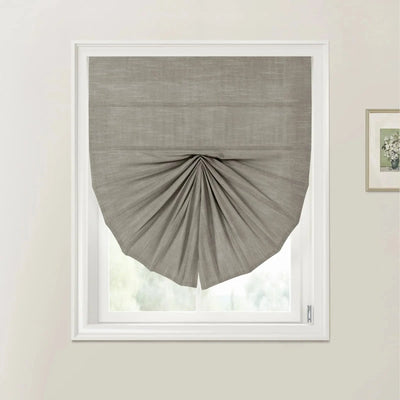 Custom Fan Roman Shades Cord Lift -TWOPAGES
