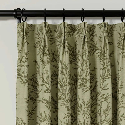 Sara Le Print Linen Cafe Curtains Pleated -TWOPAGES