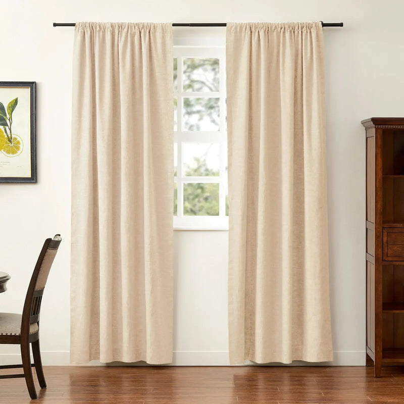 Jawara Luxury Linen Cotton Curtain Soft Top TWOPAGES